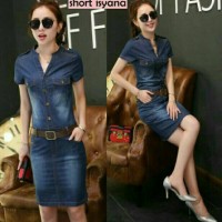 Jual Dress Denim Black Murah