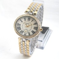 Jam Tangan Esprit Wanita Oval Rantai Gold Kombi