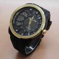 Jam Tangan Police Rubber (Black Gold) JM3766