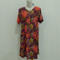 daster kencana ungu/daster batik pendek/baju tidur batik/kencana ungu