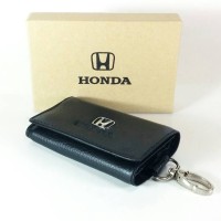 Jual Dompet STNK Mobil Motor Kulit Asli Gantungan Kunci Honda Hitam Murah