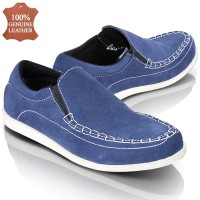 sepatu pria kulit casual slip on terbaru golfer original keren murah
