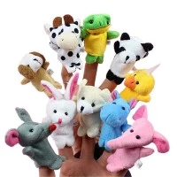 10 boneka jari seri hewan / binatang - animal finger puppets mainan