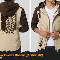 Jual SNK Brown Canvas Hoodie (Jaket SNK JA SNK 42) Murah