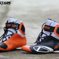 SEPATU BOOT TOURING ALPINESTAR #KOMBINASI ORANGE