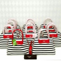 JUAL TAS KATE SPADE JULIA STREET STRIPE MAISE WHITE AS ORIGINAL ASLI