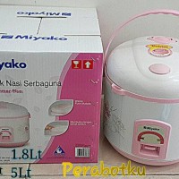 MIYAKO MCM-638 Pearl White Rice Cooker Magic Com 3in1 Putih 1.8 Liter