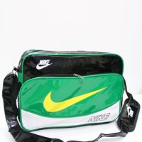 TAS NIKE 0068 HITAM HIJAU ( Tas selempang SPORT NIKE ADIDAS MURAH )