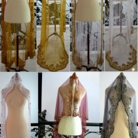 Kerudung syahrini ekor Jilbab Veil Slayer Kebaya modern Pengantin