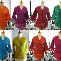 Jual Kebaya Encim katun sutra lengan panjang pendek tanggung modern Murah