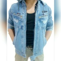 Jaket Jeans Kupluk Pria Distro Keren