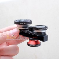 Jual 4in1 iPhone Superwide, Fisheye, Macro + Fisheye Front Face Murah
