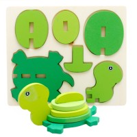Jual Puzzle Patung Kayu 3D Mainan Edukatif Edukasi Anak - Kura - PC010 Murah