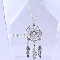 Jual JWNE0090 Kalung Dreamcatcher Pria Wanita(NoBead Dream Catcher Necklace Murah