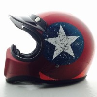 Jual Helm cakil Captain America Merah- Red Murah