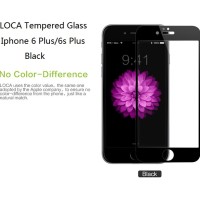 Jual Iphone 6 Plus/6s Plus Full Screen LOCA Tempered Glass BLACK Murah