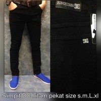 Jual CELANA JEANS SKIINY SLIMFIT DC HITAM PEKAT Murah