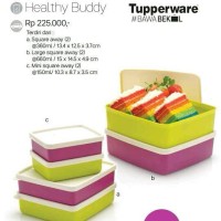 Jual Tupperware Healty Buddy Paket Square Away Tempat Makan Murah