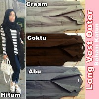 Jual LONG VEST OUTER | Rompi Vest | Vest Jeans | Baju Wanita Murah
