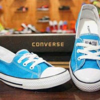 Sepatu casual wanita converse all star made in indonesia biru muda
