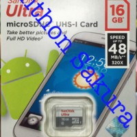 Jual MicroSD Sandisk Ultra class 10 16gb 48mb/S Garansi Resmi Original Murah
