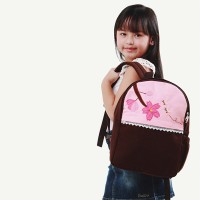 Jual MACHIKO Heejou - Tas Ransel Anak Perempuan - Backpack Kanvas Bunga Murah