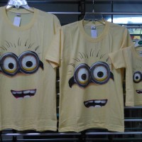 Jual baju kaos pasangan keluarga couple family anak mama papa motif minion Murah