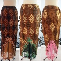 Jual rok panjang batik bawahan kebaya prada rumbai tile bordir wisuda Murah