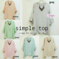 simple top jumbo / baju wanita warna pastel