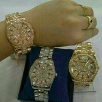 Jual Jam Tangan Wanita Rolex Full Diamond ( Rose Gold, Silver, Gold ) Murah