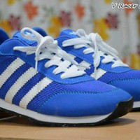 SEPATU ADIDAS V RACER NYLON BLUE 3