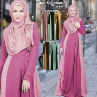 Gamis jersey polos 2warna