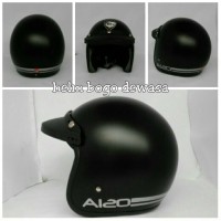 Helm Bogo Retro Pet Klasik Aizo Hitam Doff SNI