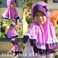 Jual Jilbab Bergo Anak Praktis Cantik Lucu Aila 3-7 th Murah