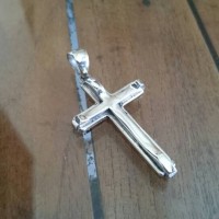 kalung liontin pendant salib cross perak bali