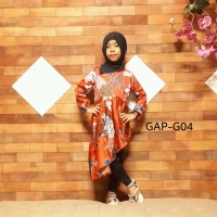 Jual BAJU MUSLIM ANAK PEREMPUAN SETELAN LEGGING PASHMINA BATIK SATIN GAP-G Murah