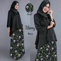 Setelan hijab tifany hitam 3in1 (BEST SELLER)