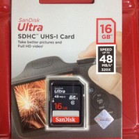 Jual SD Card SDHC Sandisk Ultra Class10 16 Gb 40 MBs Memory Card Camera Murah
