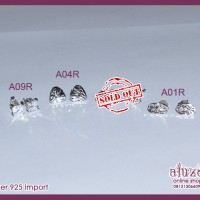 anting knot anak dewasa earring silver perak 925 import A01R