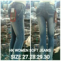 CELANA JEANS PANJANG WANITA HK WOMEN SOFT JEANS NO 27 28 29 30