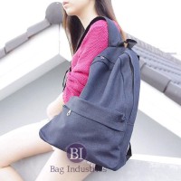 Jual Tas Sekolah Jeans Hitam Ransel Kanvas Backpack Travel Canvas 35 x 40 c Murah
