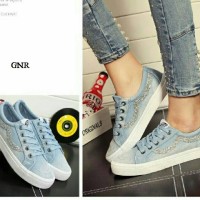 sepatu kets denim murah tali PC bandung