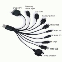 Jual Kabel Universal 10 in 1 charger iPad iPhone LG Samsung Nokia Sony Tab Murah