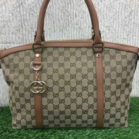 JUAL TAS GUCCI GG TOTE BROWN 35CM MIRROR QUALITY