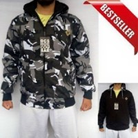 Jaket Bolak Balik Army merk DC Loreng Hitam Putih