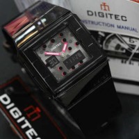 Jam Tangan Wanita Digitec Original Double Time Hitam
