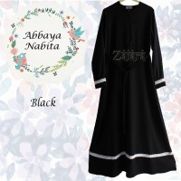 Jual abaya zaiara gamis syari katun baloteli baju menyusui/hamil/umroh Murah