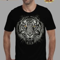 Kaos pria/distro/baju/switer//tshirt 3d binatang hewan harimau tiger