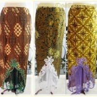 Jual Bawahan Batik prada rumbai tile bordir payet rok kebaya wisuda pesta Murah