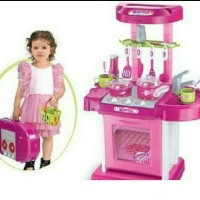 Mainan Anak Kitchen Koper Set Pink